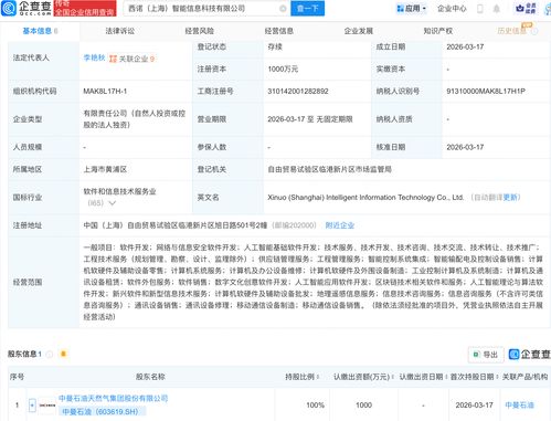 中曼石油跨界布局AI 成立智能信息科技公司，聚焦上海信息安全軟件開發